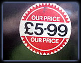 Our Price &pound;5.99 label