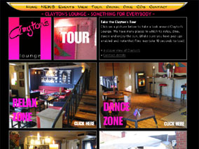 Claytons - video tour: screenshot. Click here to visit Clayton's Lounge and take the tour