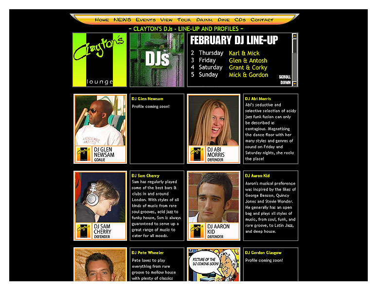 Clayton's Lounge - DJ profiles