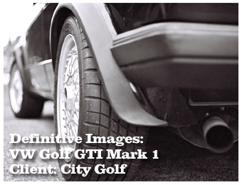 Definitive Images: VW Golf Mark1 - Client: City Golf. Click here to view Definitive Motor images