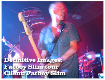 Definitive Images: Fatboy Slim Tour - Client: Fatboy Slim. Click here to visit Definitive Music Images