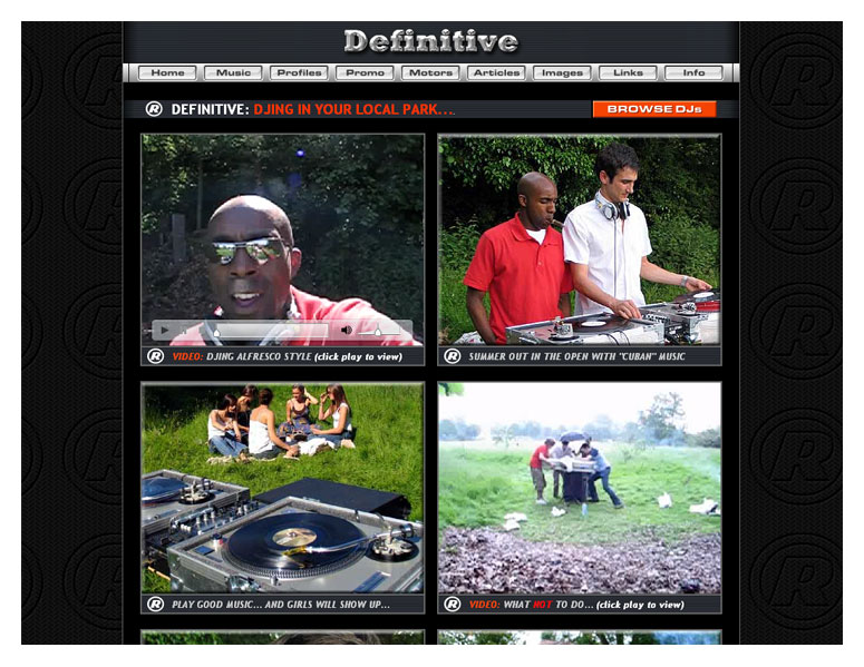 Definitive List - DJing in the park