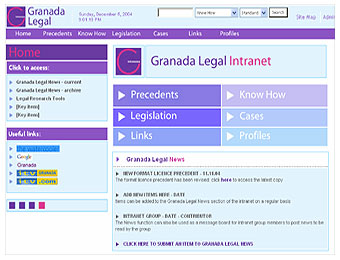 Granada Legal Intranet - homepage