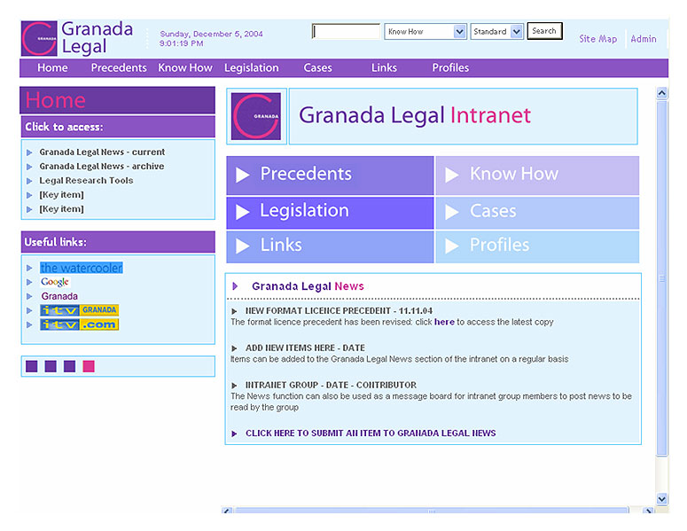 Granada Legal Intranet - homepage