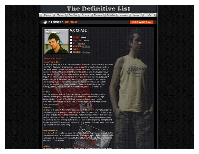 Definitive List - Mr Chase