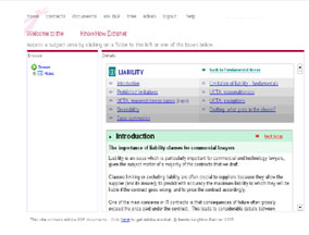 Tesco information page: screenshot