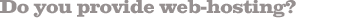 Do you provide web hosting?