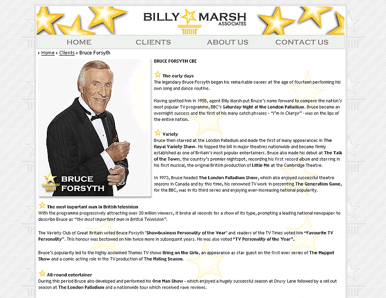Billy Marsh Associates - Bruce Forsyth